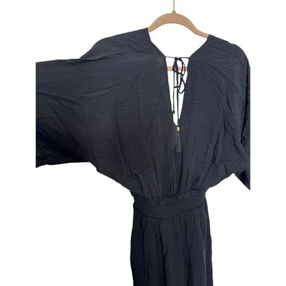 L*Space Women's Black Sungazer Maxi Dress Small Rayon Vacation Boho Resort - Picture 6 of 9